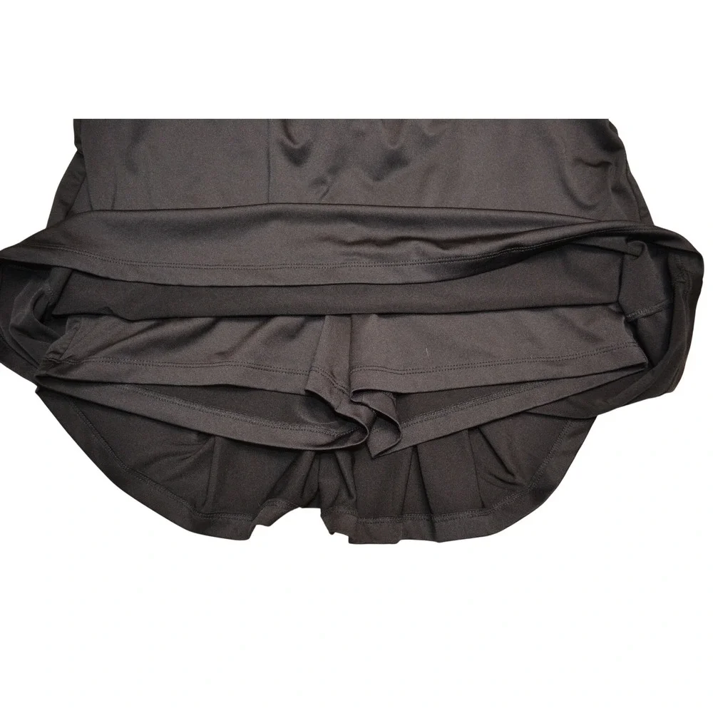 J. Crew Skort Black Pleated Pull-On Athletic Skort‎ Casual Women's Size M Medium